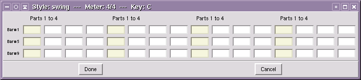 Chords window | Ventana de edición de acordes